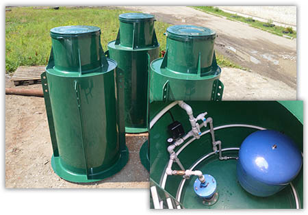 монтаж кессона на скважину